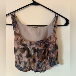 Bershka cropped tank corset style